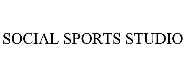 Trademark Logo SOCIAL SPORTS STUDIO