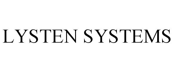  LYSTEN SYSTEMS
