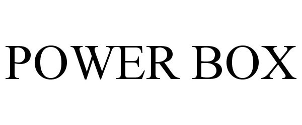 Trademark Logo POWER BOX