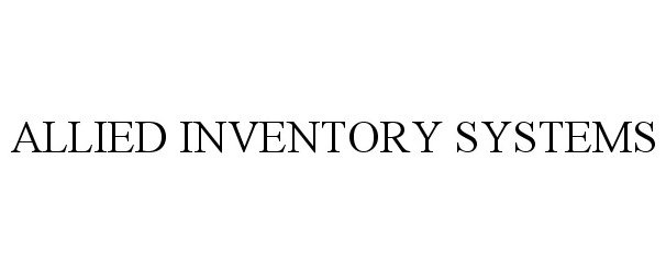  ALLIED INVENTORY SYSTEMS