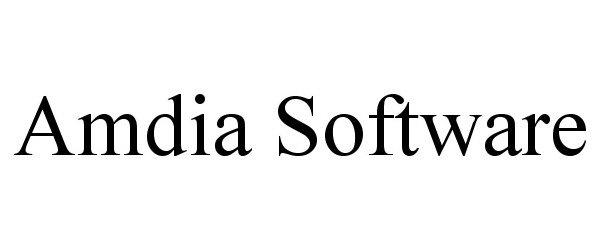 Trademark Logo AMDIA SOFTWARE