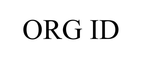 Trademark Logo ORG ID