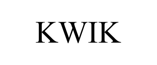 Trademark Logo KWIK