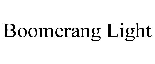 Trademark Logo BOOMERANG LIGHT