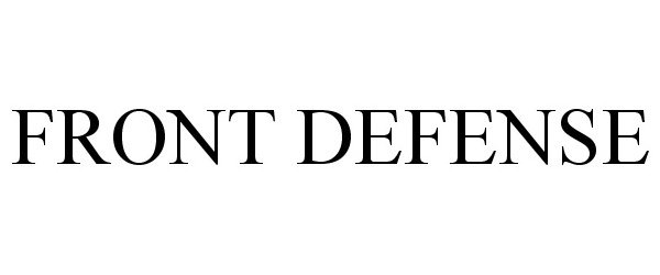 Trademark Logo FRONT DEFENSE