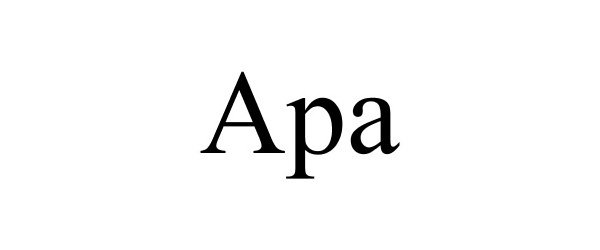 Trademark Logo APA