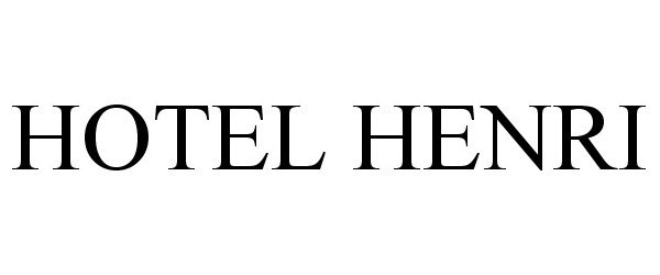  HOTEL HENRI