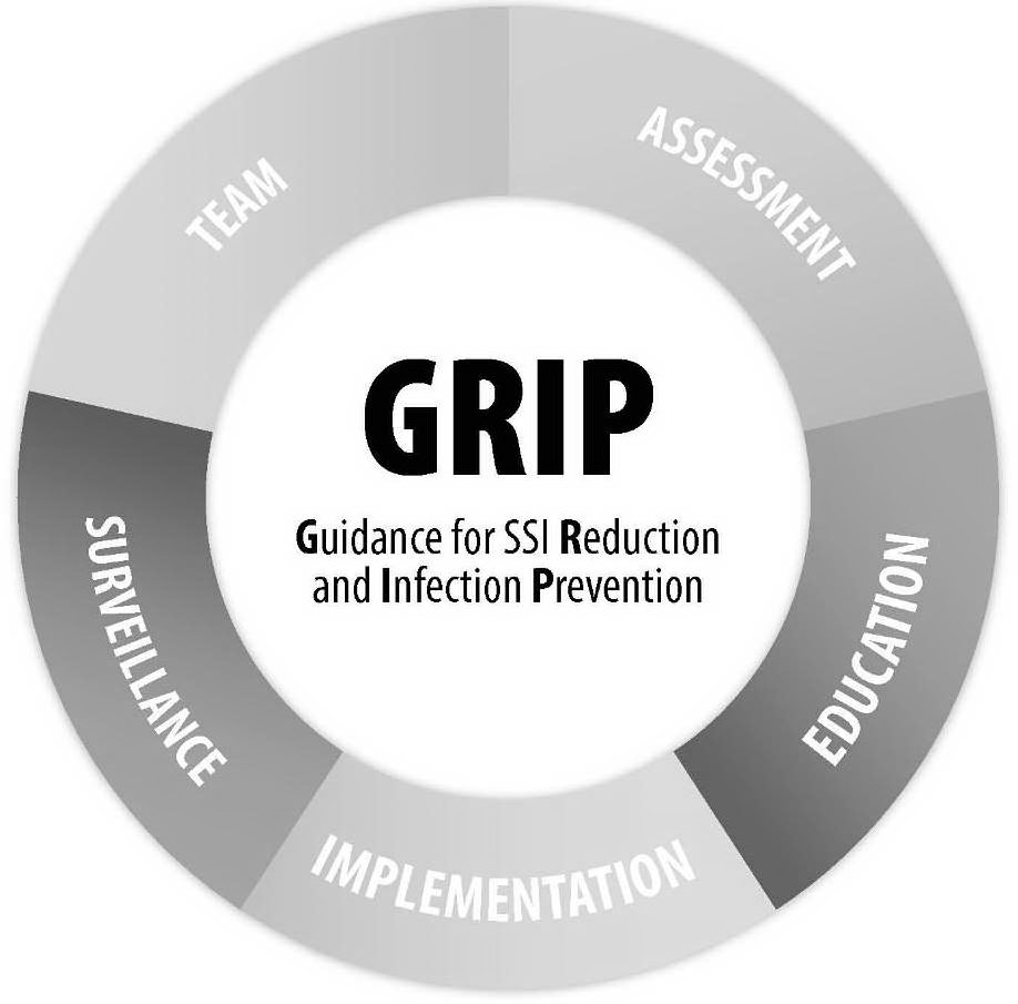 Trademark Logo GRIP GUIDANCE FOR SSI REDUCTION AND INFECTION PREVENTION ASSESSMENT EDUCATION IMPLEMENTATION SURVEILLANCE TEAM