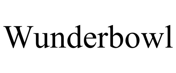 Trademark Logo WUNDERBOWL