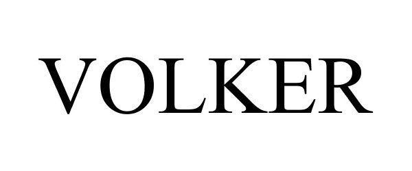 Trademark Logo VOLKER