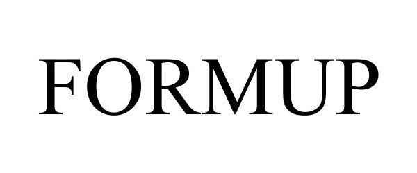 Trademark Logo FORMUP