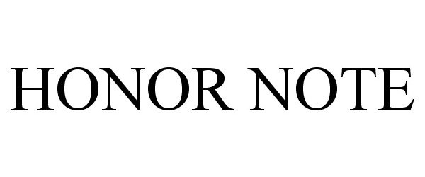  HONOR NOTE