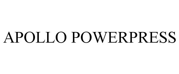 Trademark Logo APOLLO POWERPRESS