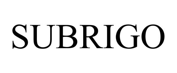 Trademark Logo SUBRIGO