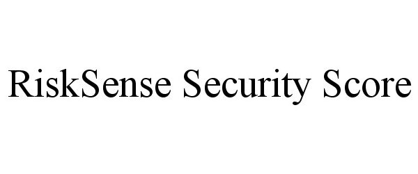  RISKSENSE SECURITY SCORE