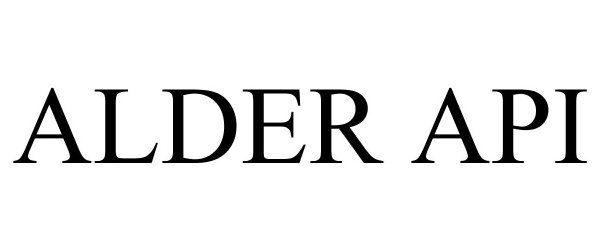 Trademark Logo ALDER API