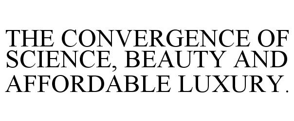 Trademark Logo THE CONVERGENCE OF SCIENCE, BEAUTY AND AFFORDABLE LUXURY.