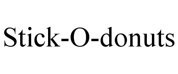 Trademark Logo STICK-O-DONUTS