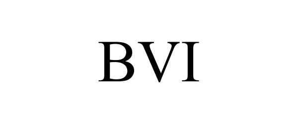 Trademark Logo BVI