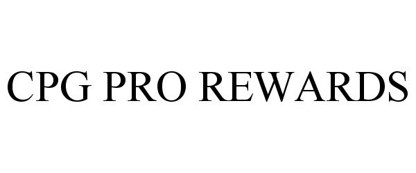 Trademark Logo CPG PRO REWARDS