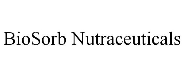 Trademark Logo BIOSORB NUTRACEUTICALS