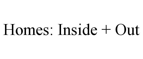 Trademark Logo HOMES: INSIDE + OUT