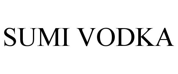 Trademark Logo SUMI VODKA