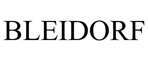 Trademark Logo BLEIDORF