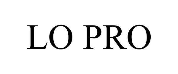 Trademark Logo LO PRO