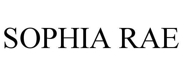 Trademark Logo SOPHIA RAE