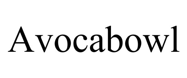 Trademark Logo AVOCABOWL