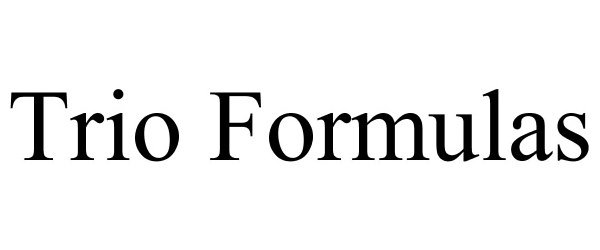 Trademark Logo TRIO FORMULAS
