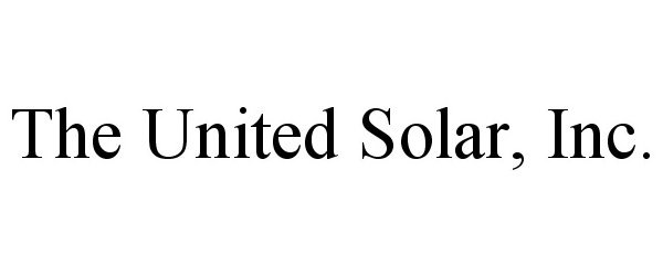  THE UNITED SOLAR, INC.