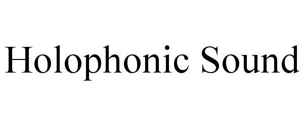  HOLOPHONIC SOUND