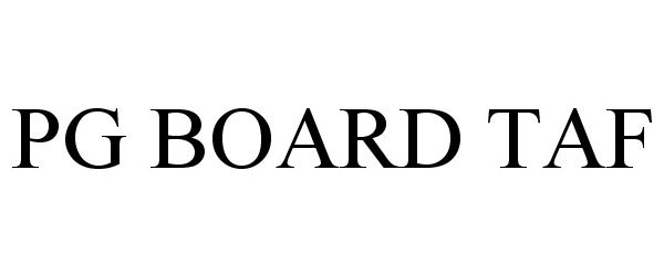 Trademark Logo PG BOARD TAF