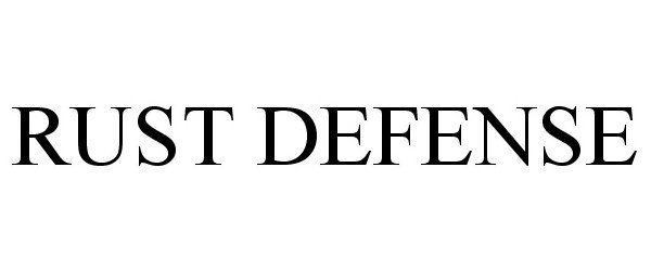 Trademark Logo RUST DEFENSE