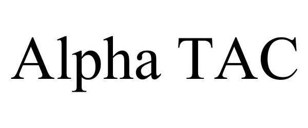 Trademark Logo ALPHA TAC