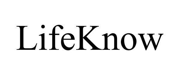 Trademark Logo LIFEKNOW