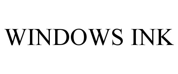 Trademark Logo WINDOWS INK