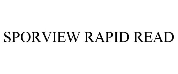  SPORVIEW RAPID READ