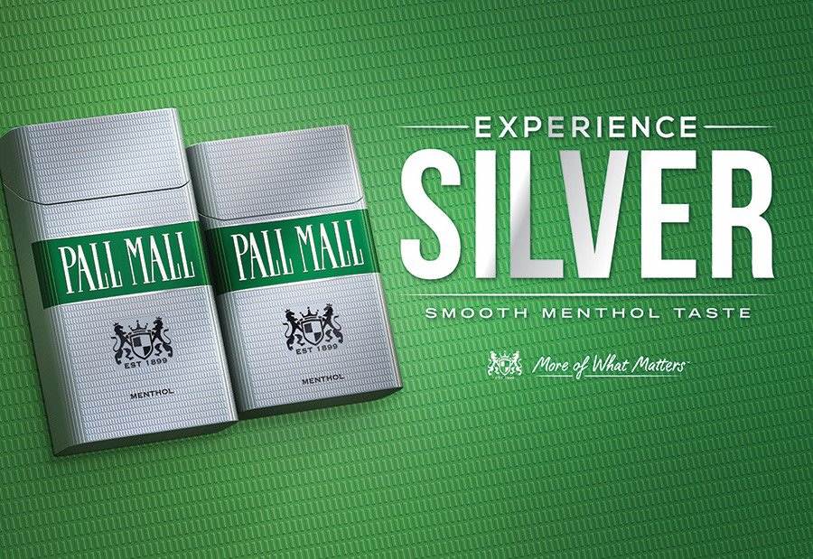  PALL MALL EST 1899 MENTHOL EXPERIENCE SILVER SMOOTH MENTHOL TASTE MORE OF WHAT MATTERS