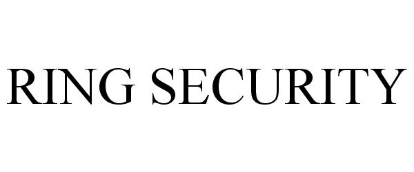 Trademark Logo RING SECURITY