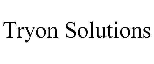 Trademark Logo TRYON SOLUTIONS