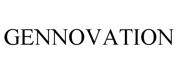 Trademark Logo GENNOVATION