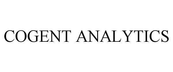 Trademark Logo COGENT ANALYTICS