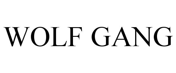 Trademark Logo WOLF GANG