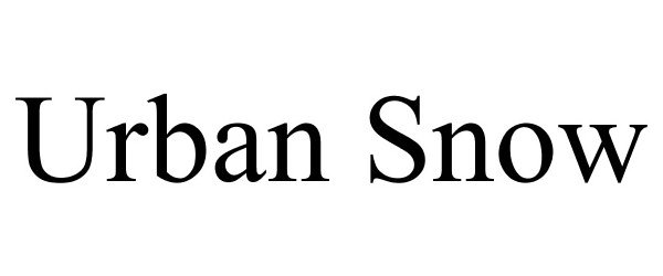 Trademark Logo URBAN SNOW