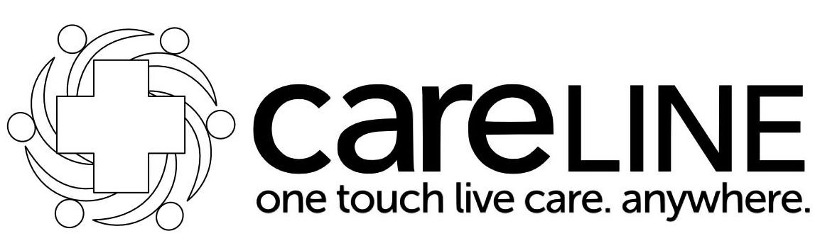 Trademark Logo CARELINE ONE TOUCH LIVE CARE. ANYWHERE.