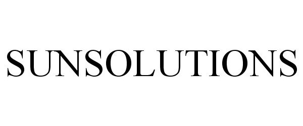 Trademark Logo SUNSOLUTIONS