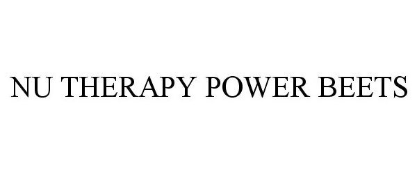 Trademark Logo NU THERAPY POWER BEETS